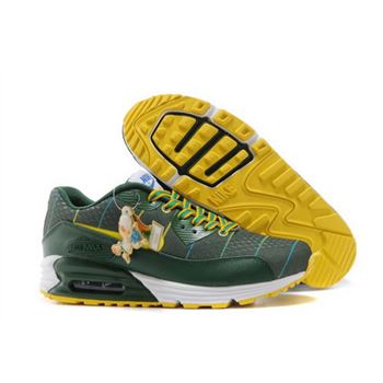Nikeid Air Max 90 2014 World Cup National Team Womens Shoes Brazil Green Yellow Discount